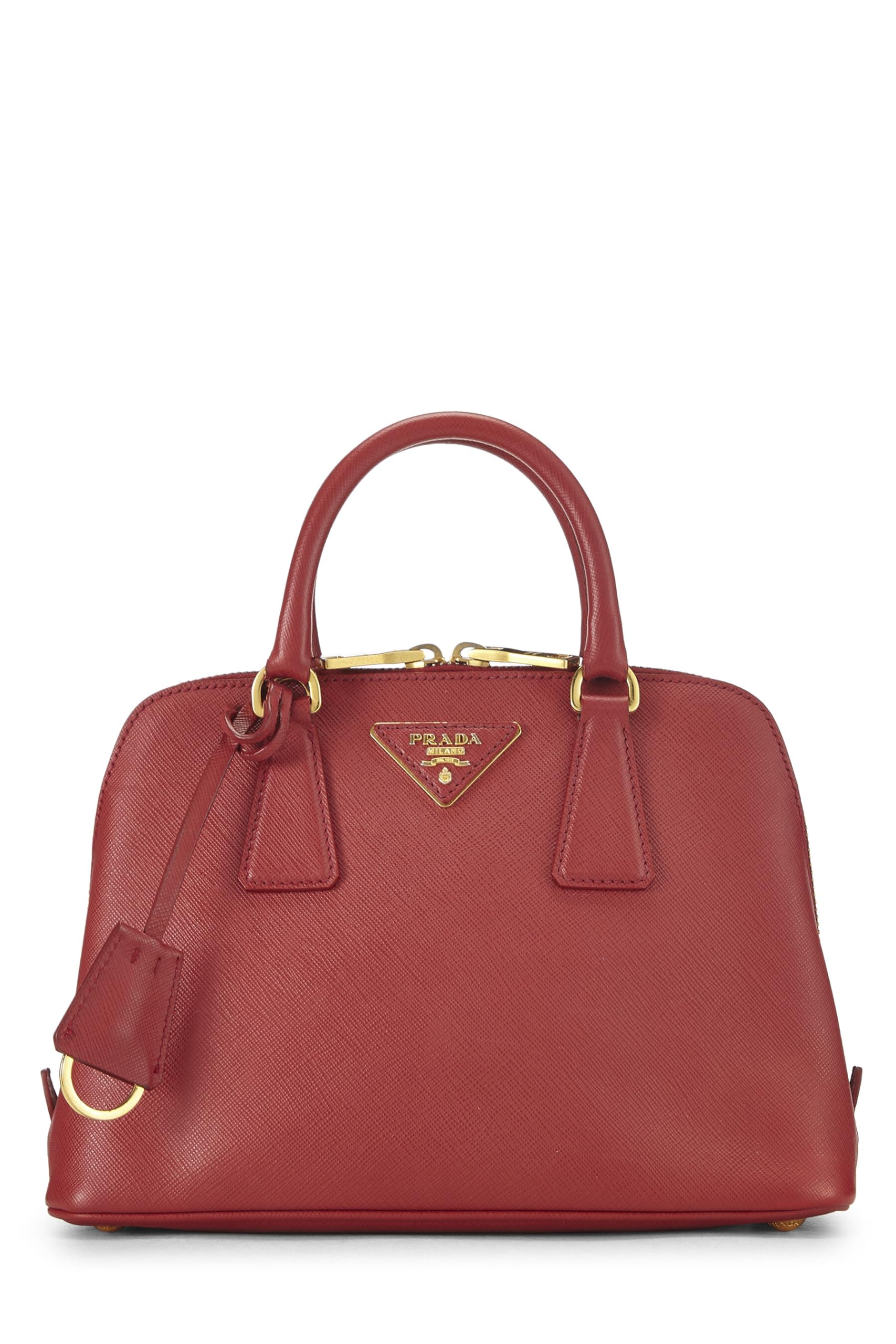 Prada, Red Saffiano Promenade Mini, Red Luxury Handbag