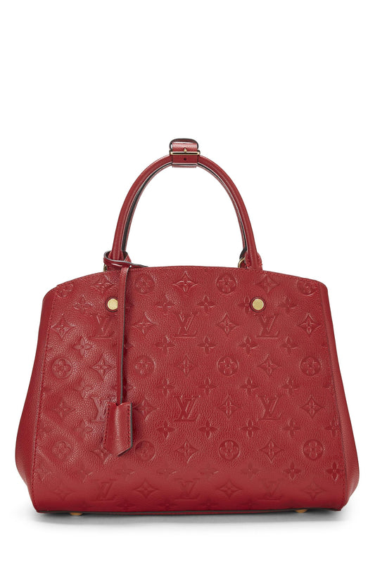 Louis Vuitton, Red Monogram Empreinte Montaigne MM, Red
