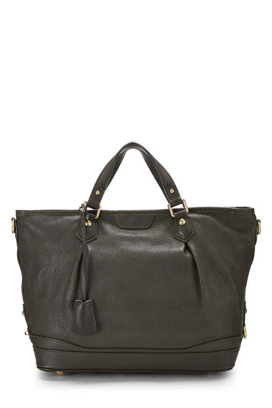 Louis Vuitton, Green Monogram Mahina Leather Stellar PM, Green