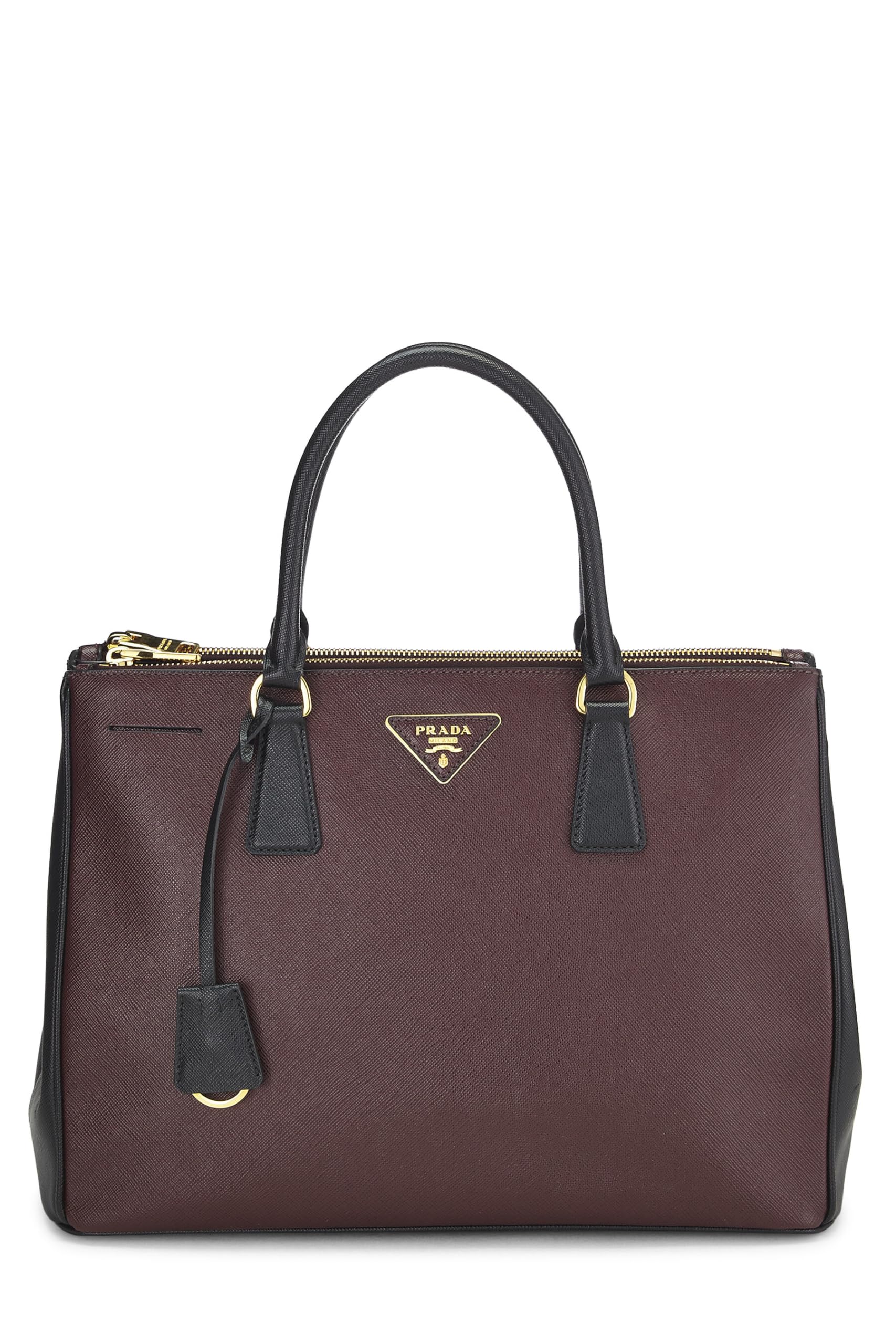 Prada, Burgundy Saffiano Executive Tote Medium, Multi