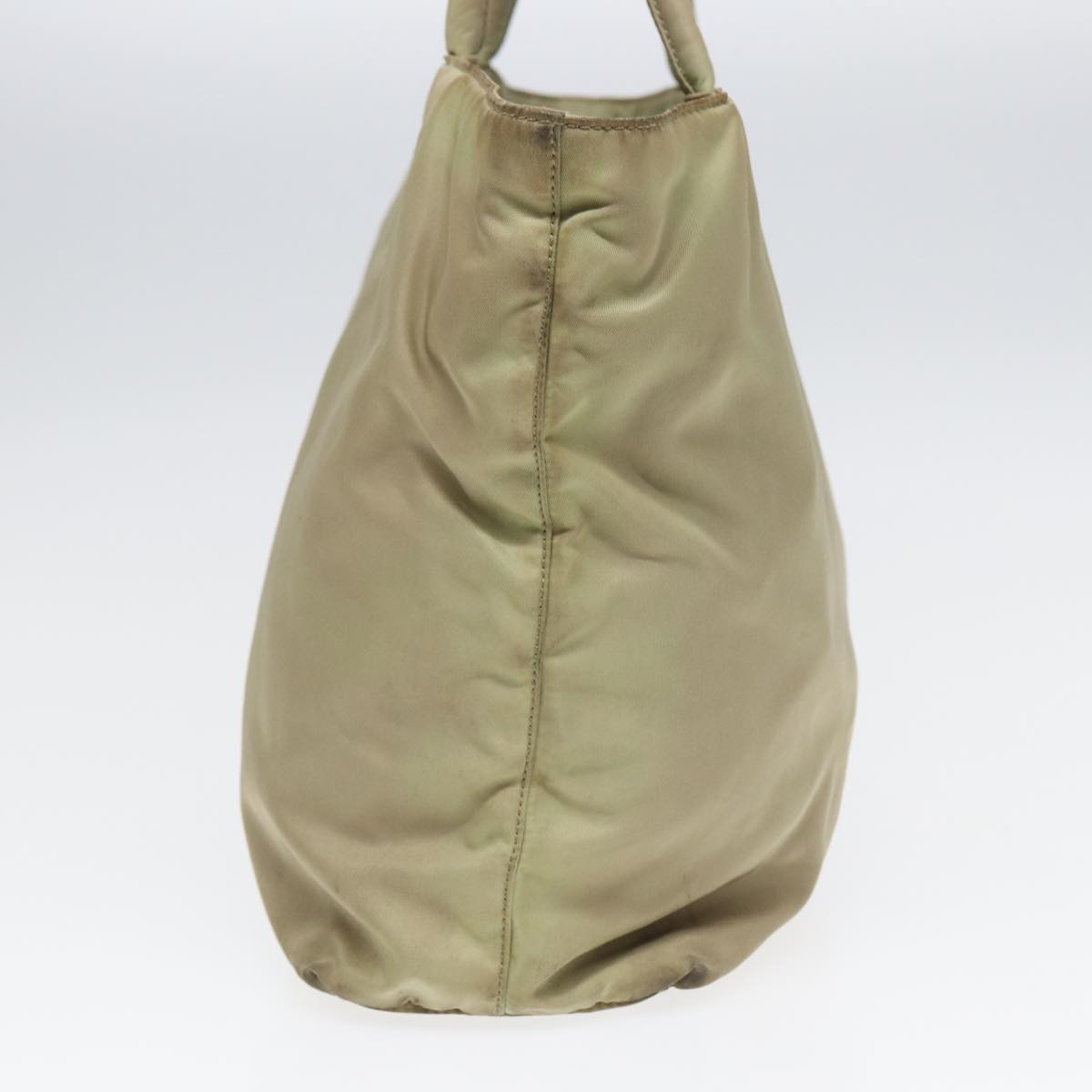PRADA Tote Bag Nylon Cream Auth