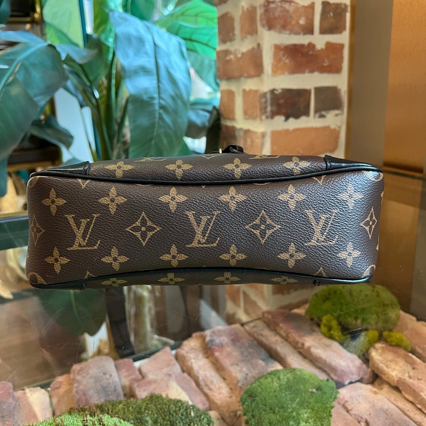 LOUIS VUITTON Odeon PM Black Monogram Coated Canvas Crossbody Bag