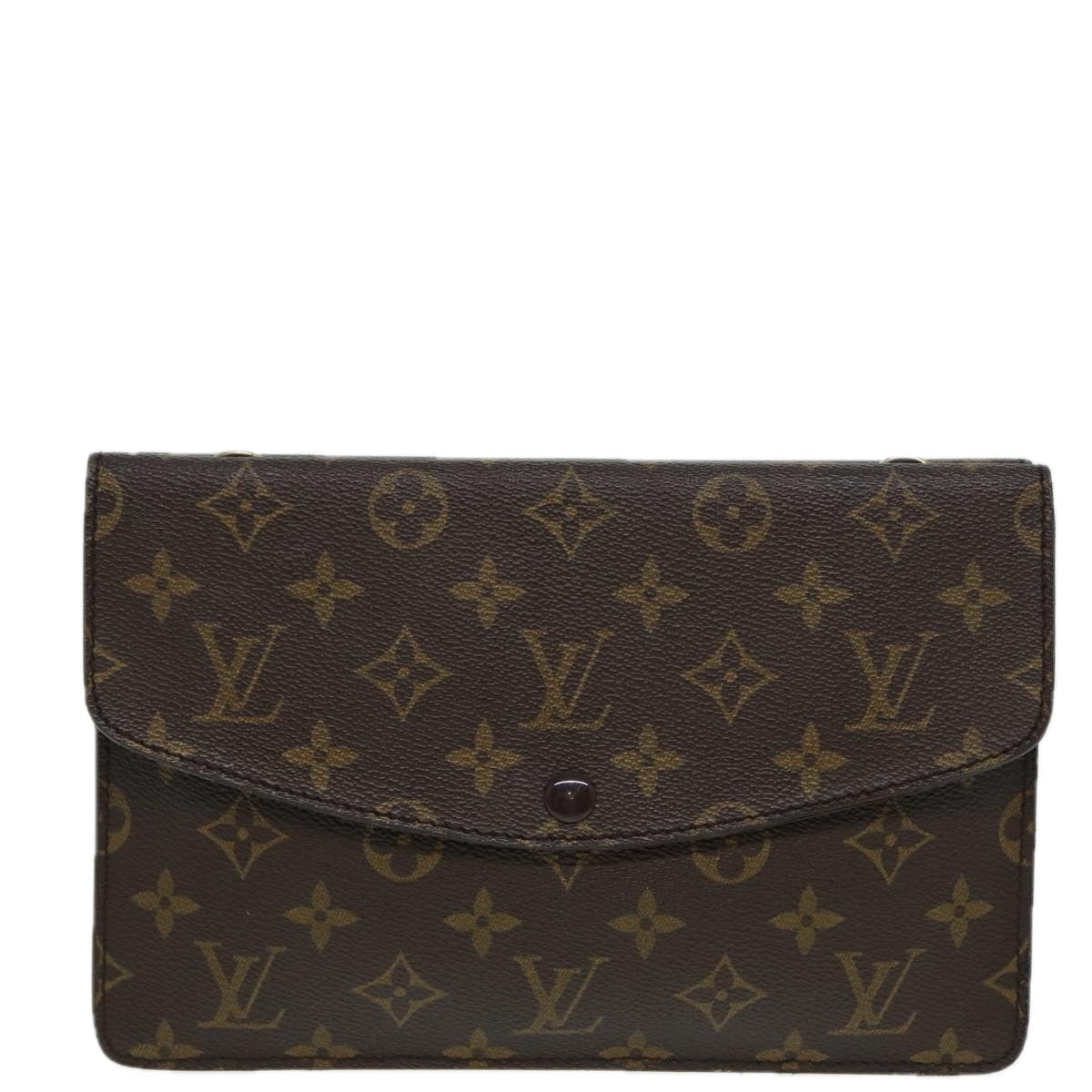 LOUIS VUITTON Monogram Double Rabat Shoulder Bag M51815 LV Auth 82141