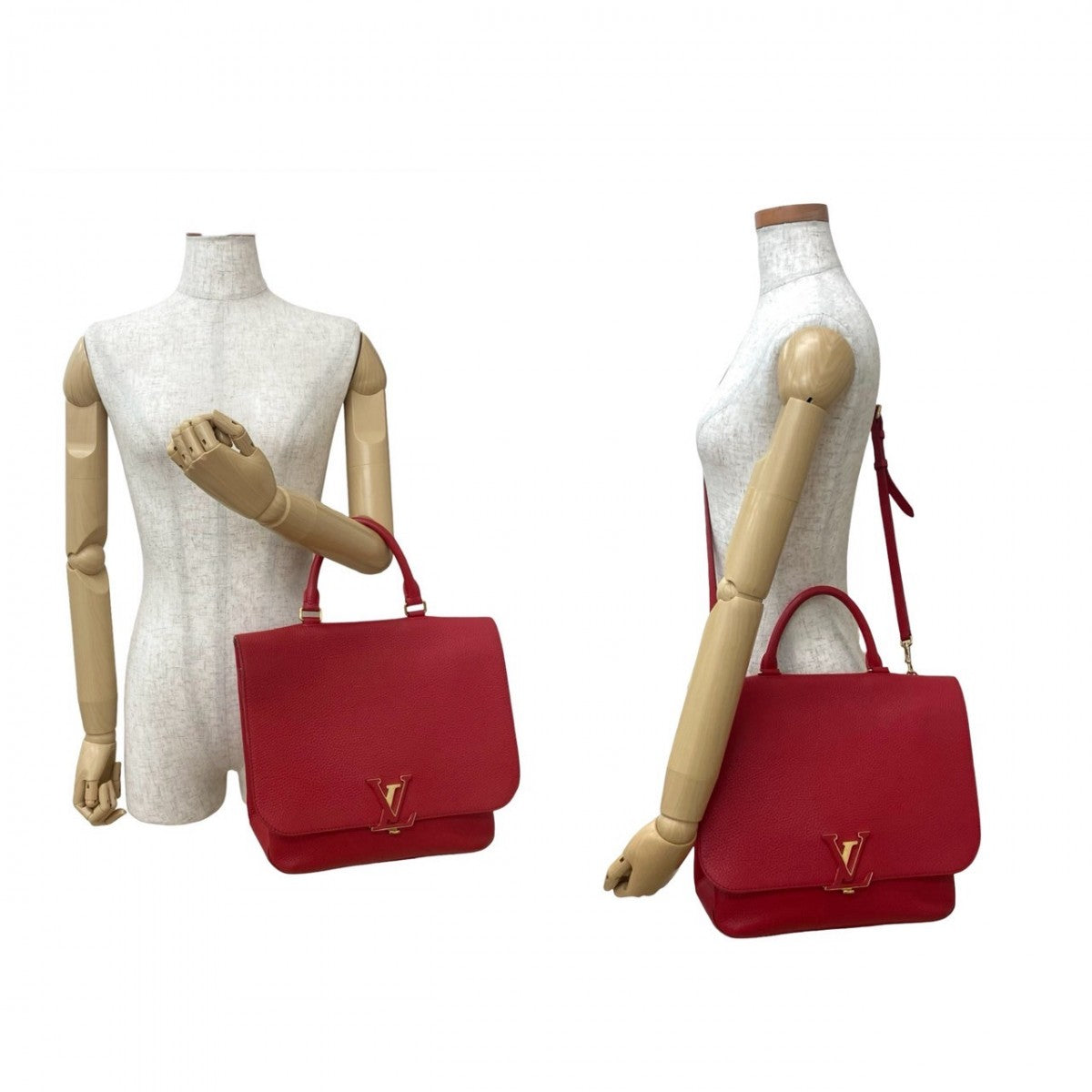 LOUIS VUITTON Shoulder Bag leather Red Volta