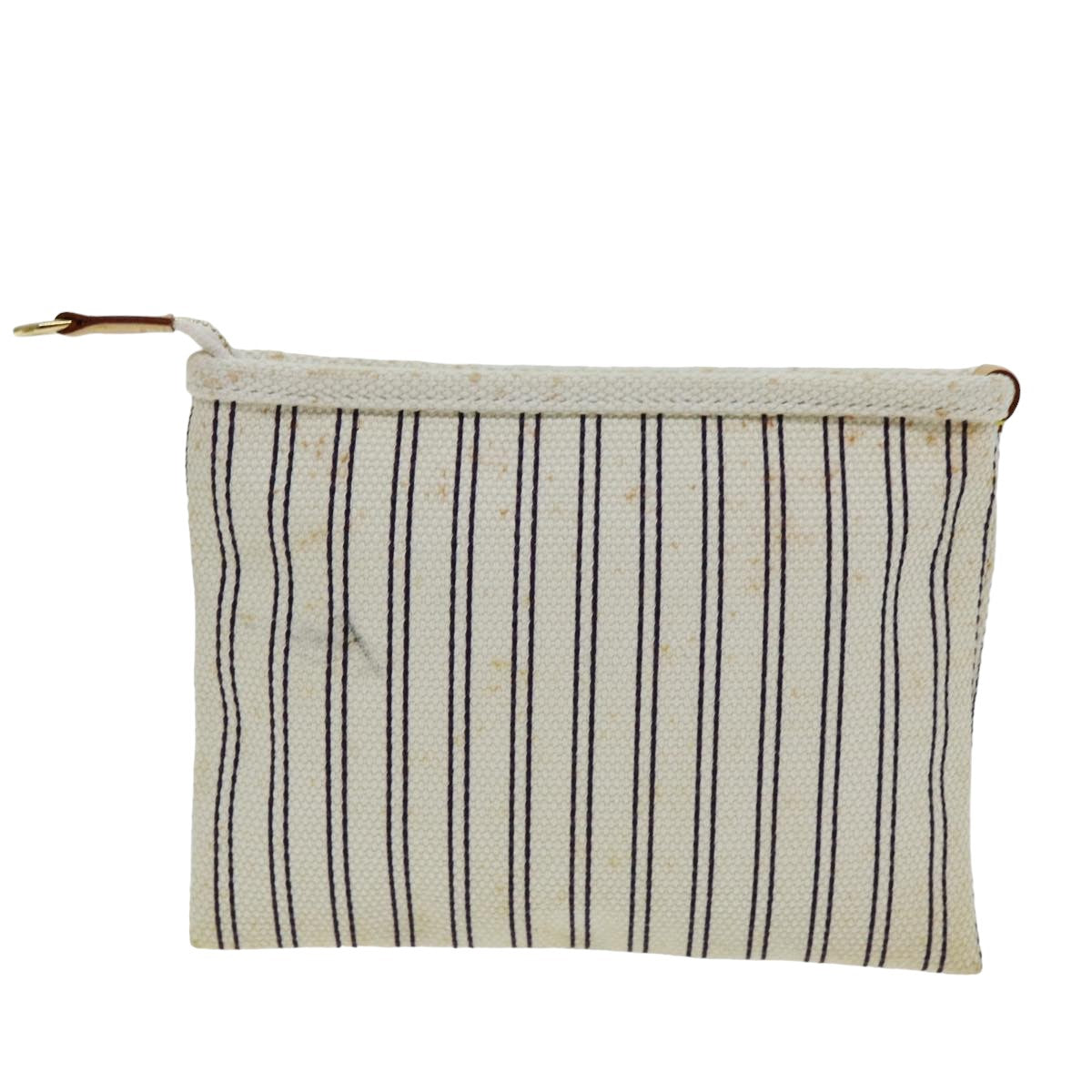 LOUIS VUITTON Antigua Pochette Platform PM Pouch White M40069 LV Auth 82208