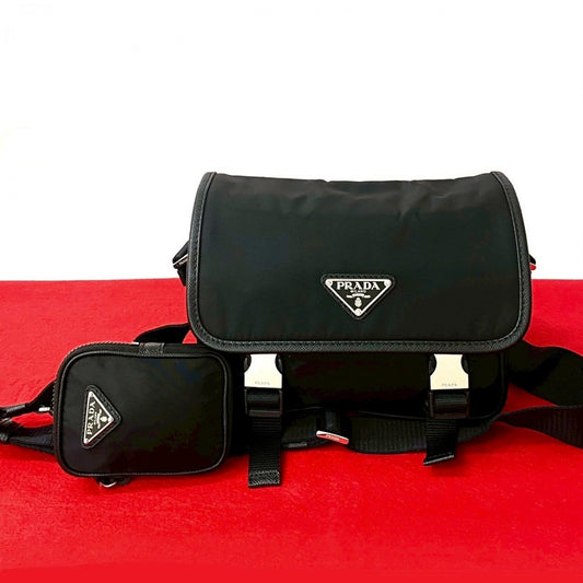 PRADA Shoulder Bag Nylon black