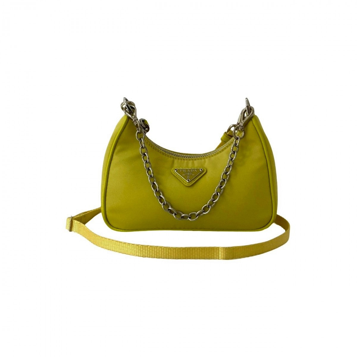 PRADA Shoulder Bag Nylon yellow