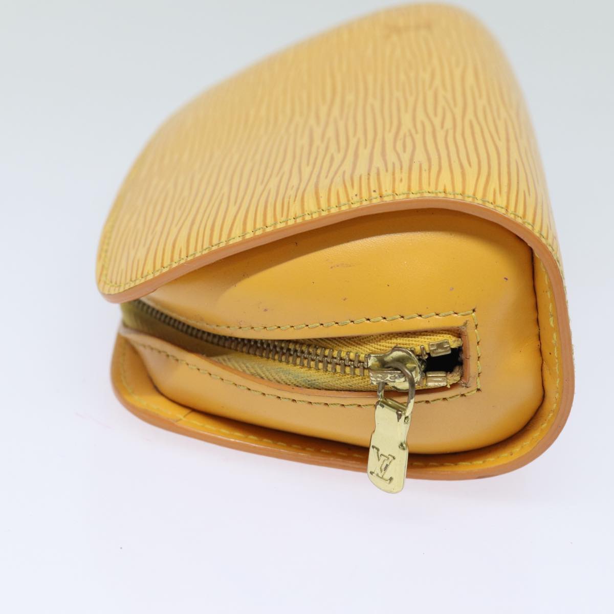 LOUIS VUITTON Epi Dauphine PM Pouch Yellow M48449 LV Auth 82347