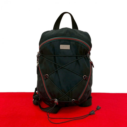 GUCCI Backpack Nylon black Sherry line