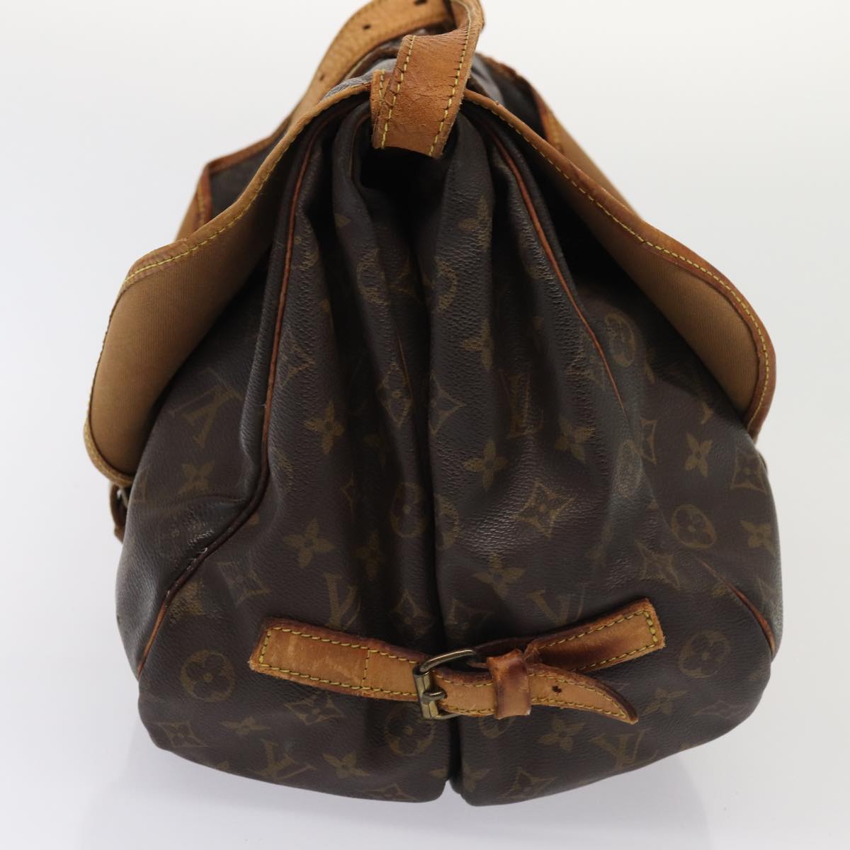LOUIS VUITTON Monogram Saumur 35 Shoulder Bag M42254 LV Auth 82400
