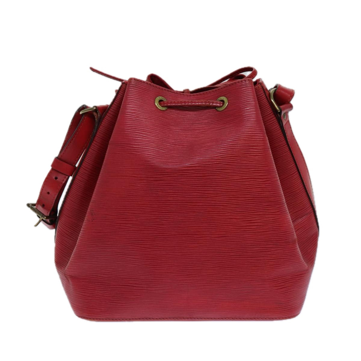 LOUIS VUITTON Epi Petit Noe Shoulder Bag Red M44107 LV Auth 82433