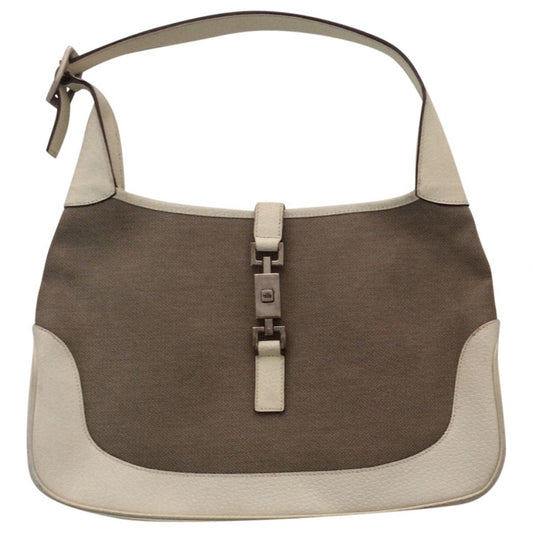 Gucci jackie beige cloth handbag