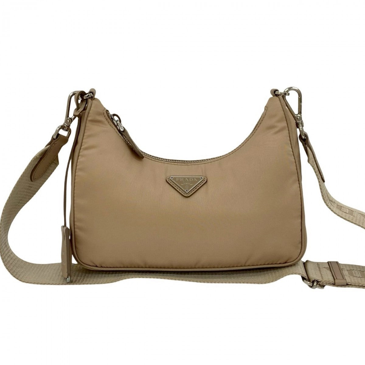 PRADA Shoulder Bag Nylon beige Re-Edition