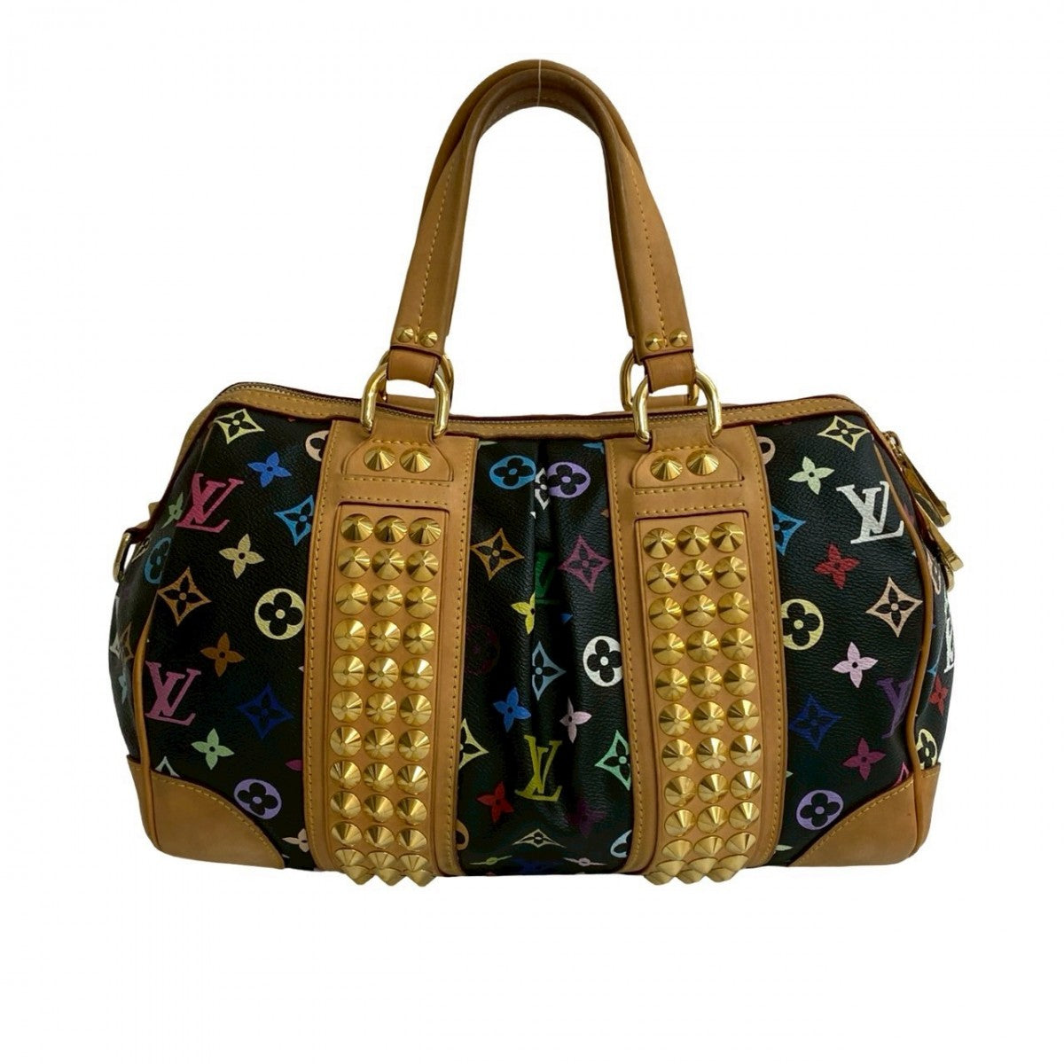 LOUIS VUITTON Shoulder Bag leather multicolor Monogram multicolor Courtney MM
