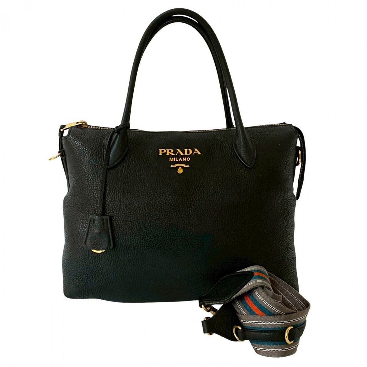 PRADA Shoulder Bag leather black - Style 13