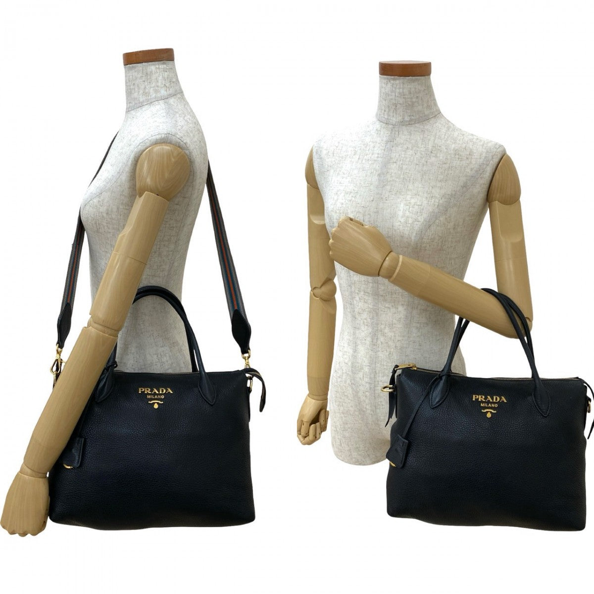 PRADA Shoulder Bag leather black - Style 13