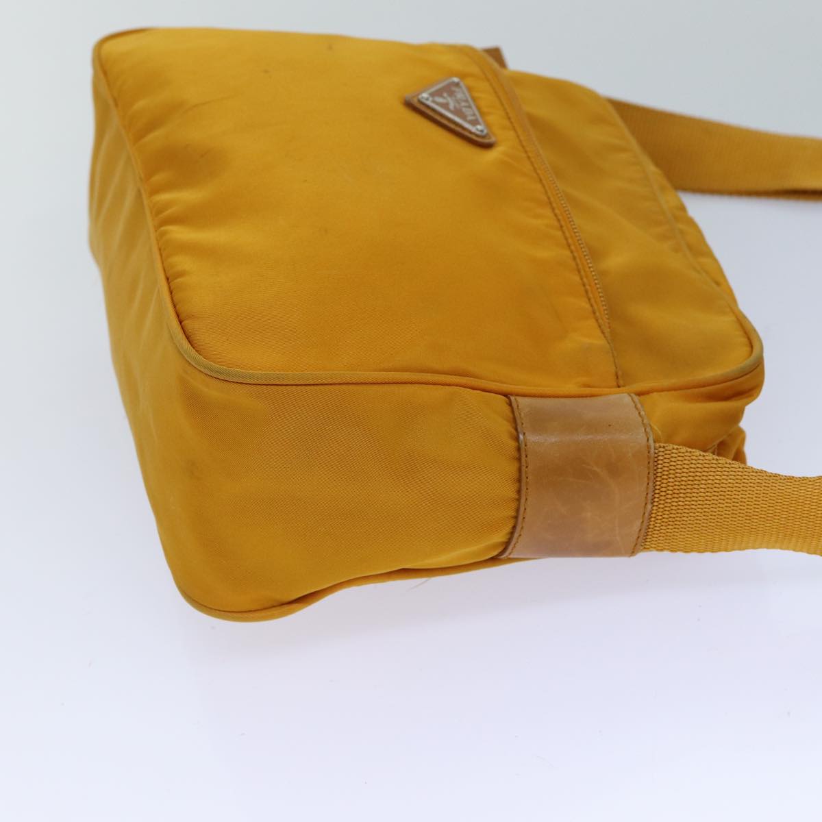 PRADA Shoulder Bag Nylon Orange Auth