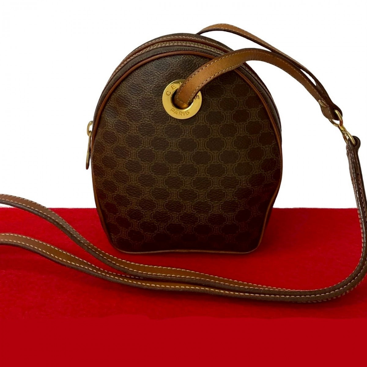 CELINE Shoulder Bag leather Brown