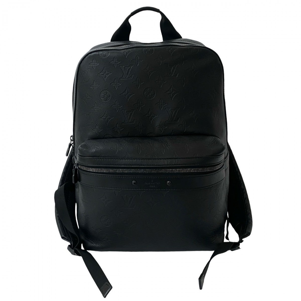 LOUIS VUITTON Backpack leather black Monogram shadow sprinter backpack