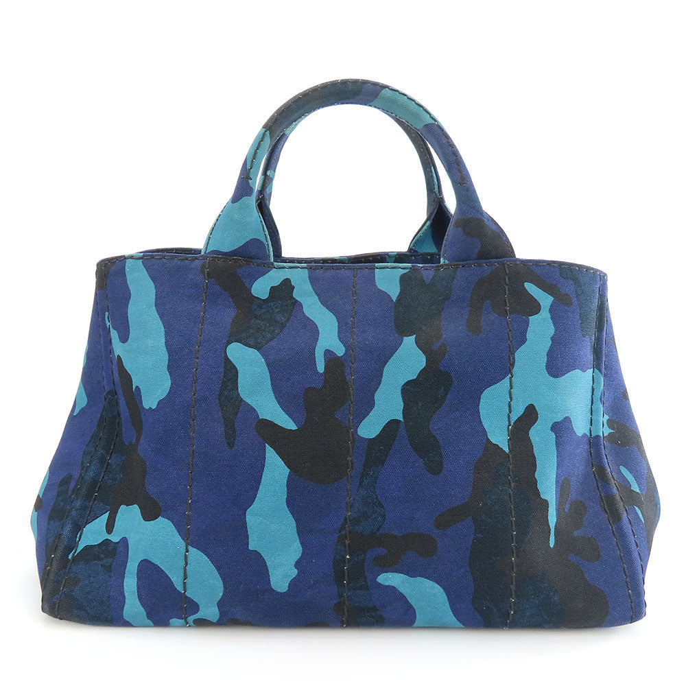 PRADA Handbag B2642B canvas Blue type Canapa