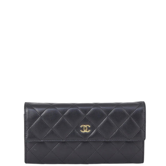 Chanel Classic Flap Long Wallet | Lambskin Gold Hardware