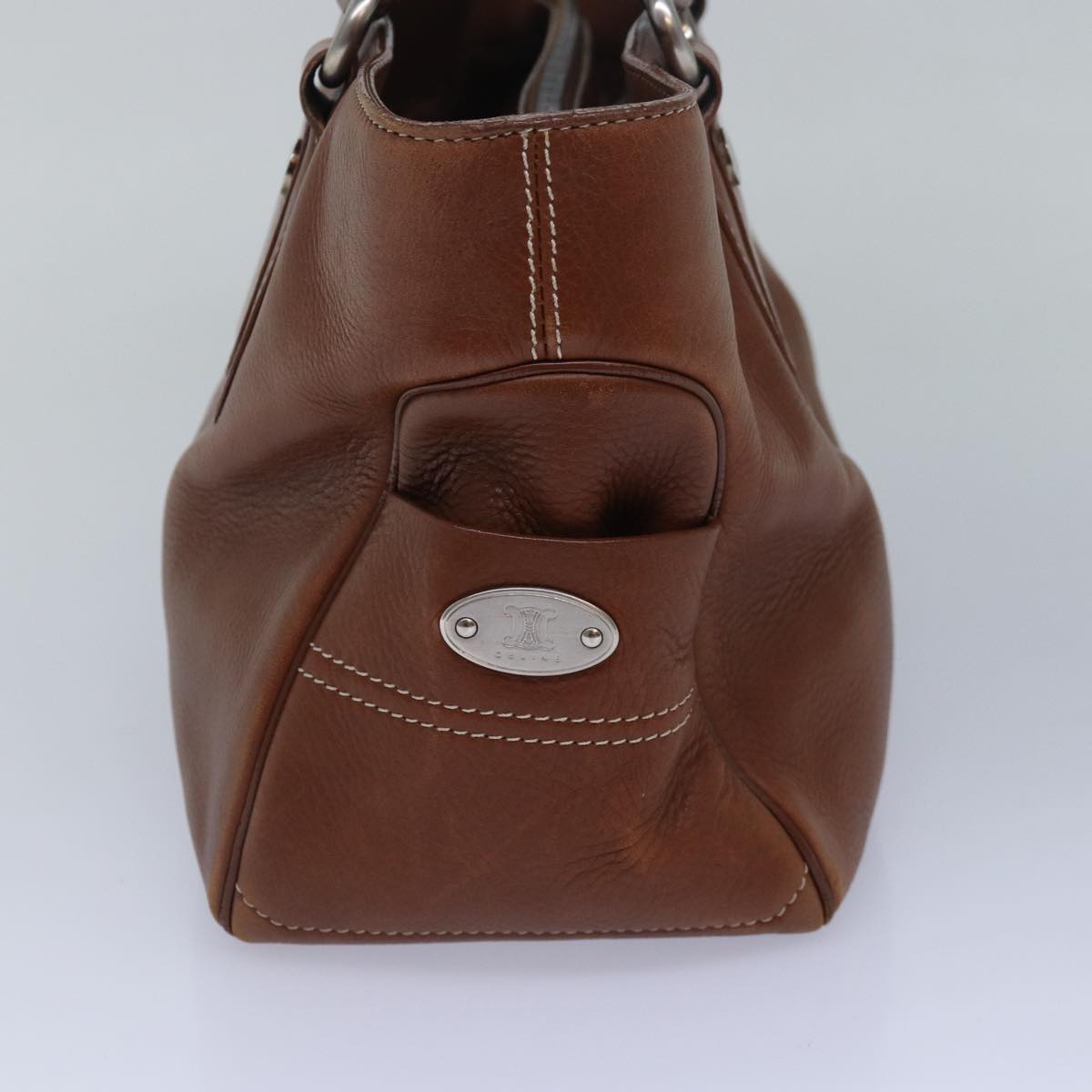 Luxury CELINE Hand Bag Leather Brown 82689
