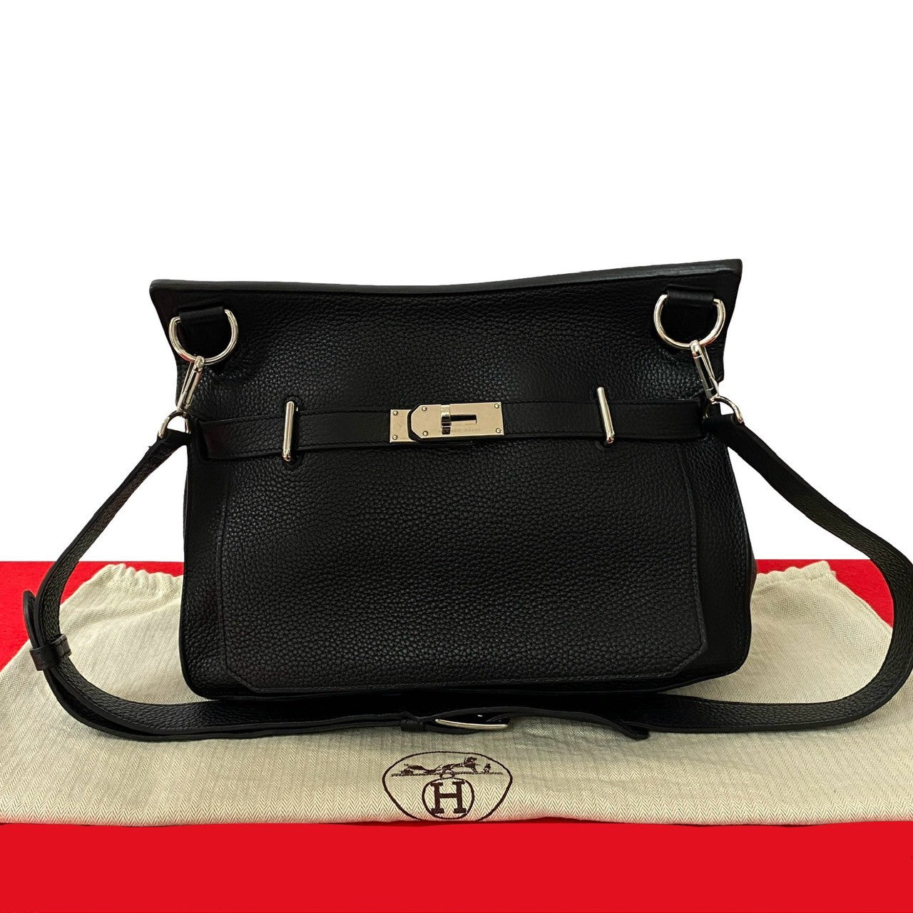 HERMES Shoulder Bag Taurillon Clemence black Gypsysiel 34