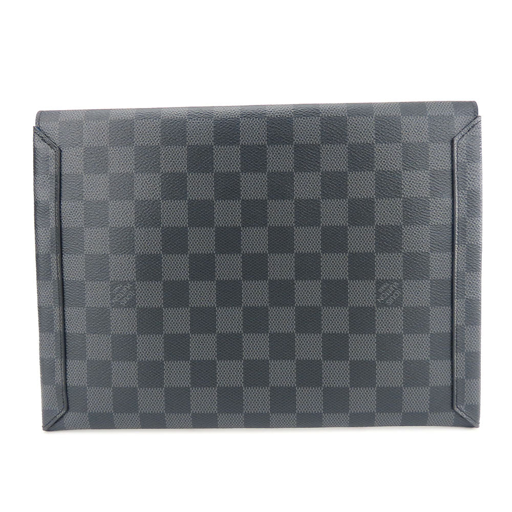 LOUIS VUITTON business bag Damier Grafitte black Alpha Triple Pouch