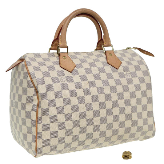 LOUIS VUITTON Damier Azur Hand Bag N41533 LV Auth 82725
