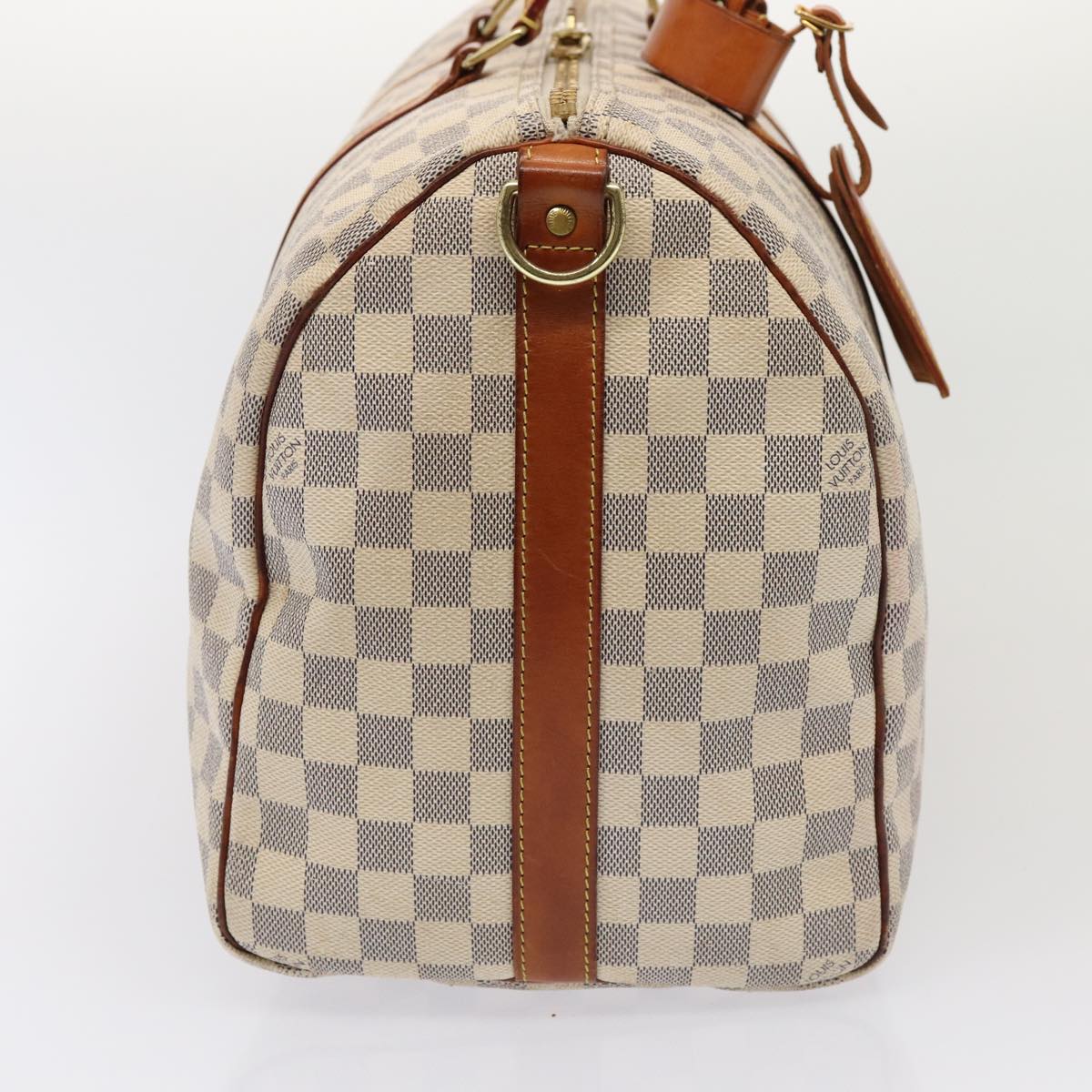 LOUIS VUITTON Damier Azur Keepall Bandouliere 45 Boston Bag N48223 LV Auth 82740