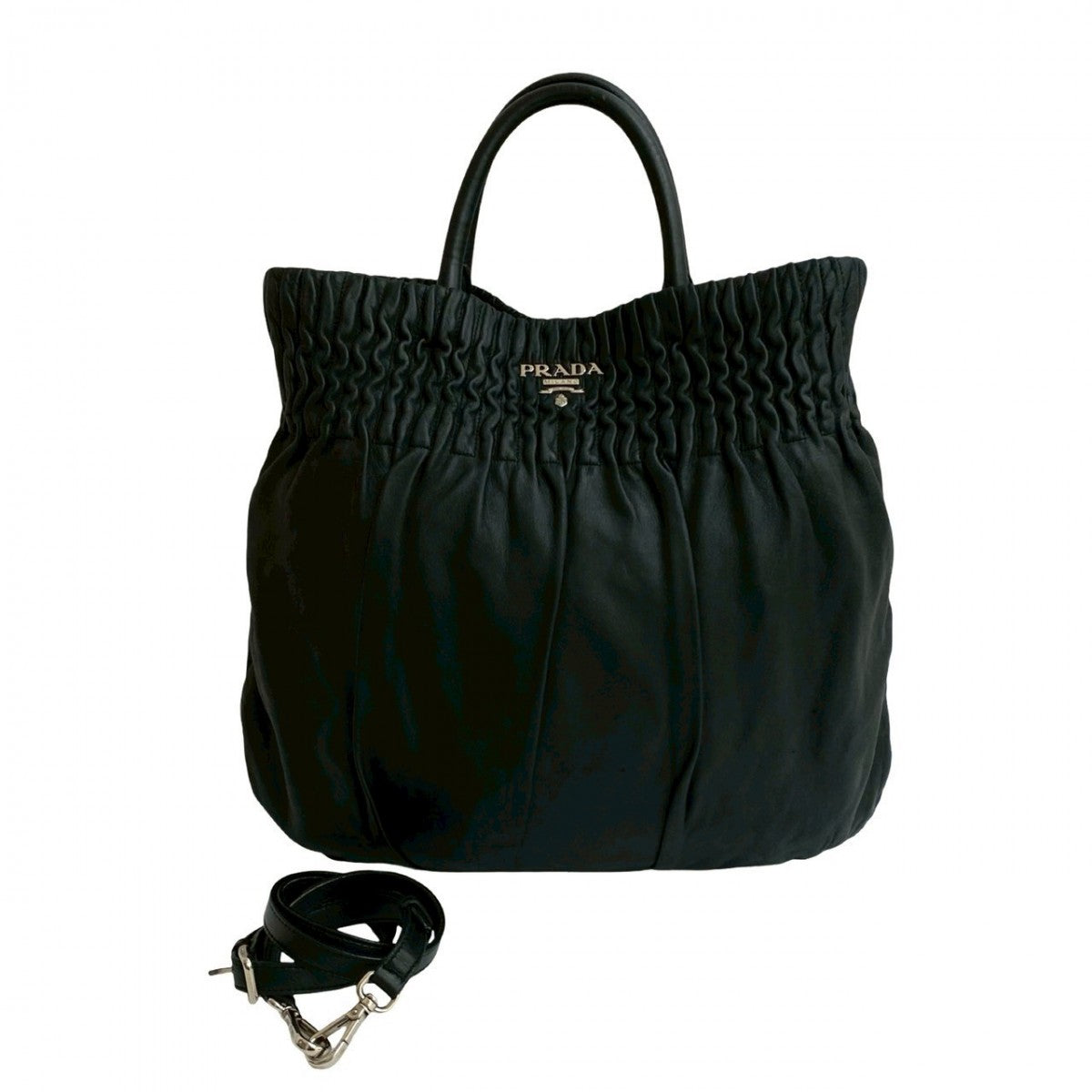PRADA Shoulder Bag leather black - Style 7