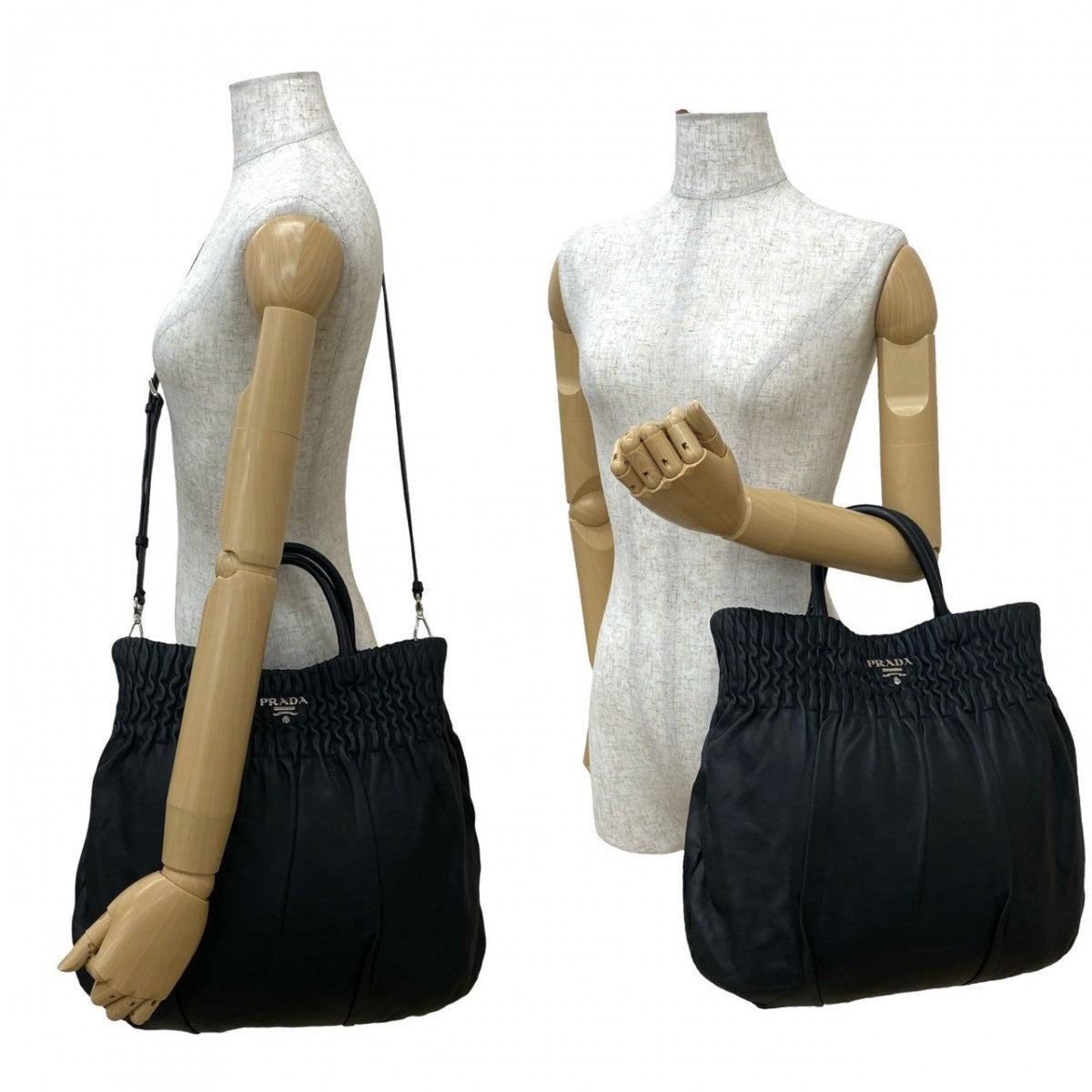 PRADA Shoulder Bag leather black - Style 7