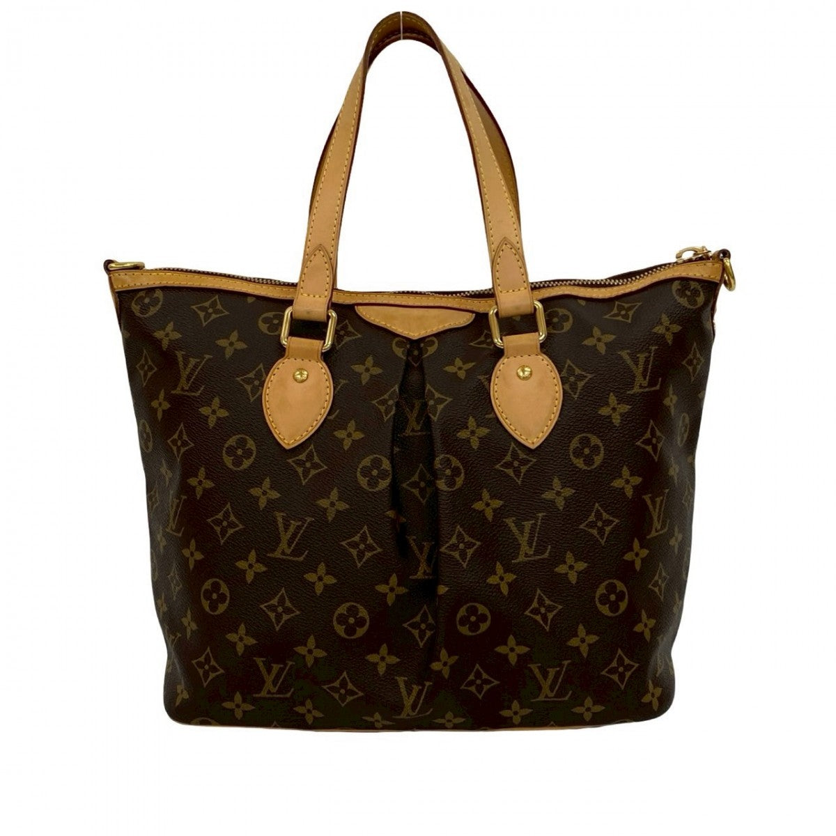 LOUIS VUITTON Shoulder Bag leather Brown Monogram Palermo PM