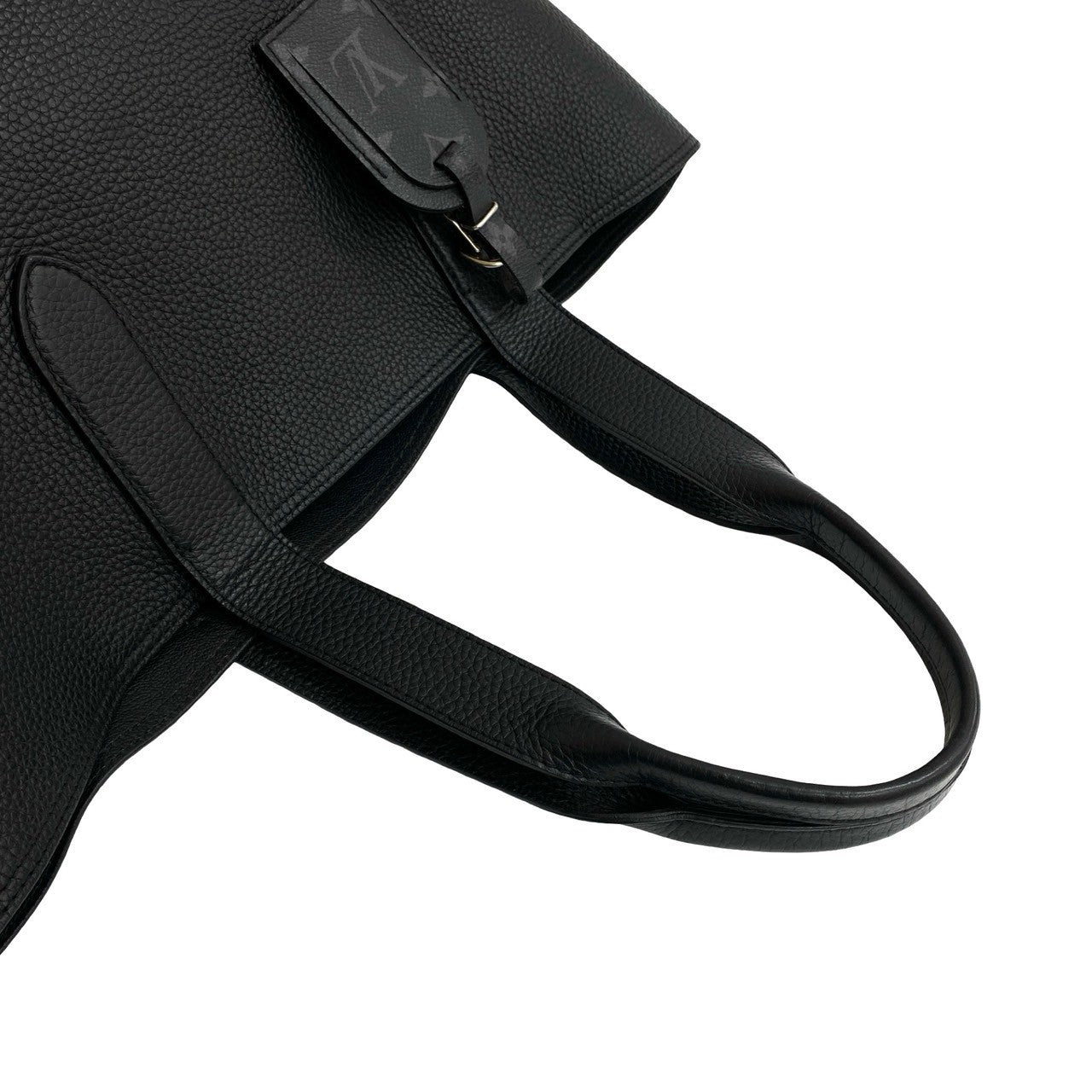 LOUIS VUITTON Tote Bag leather black Hippo Voyage NV