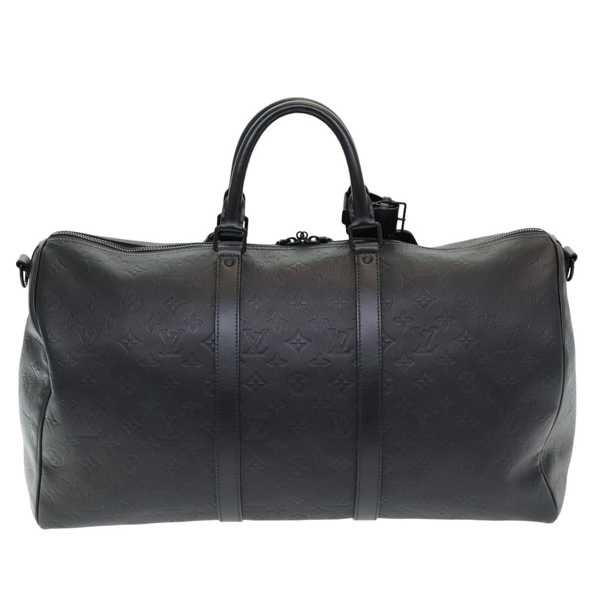 LOUIS VUITTON Shadow Keepall Bandouliere 50 Bag Black M44810 LV Auth 82934SA
