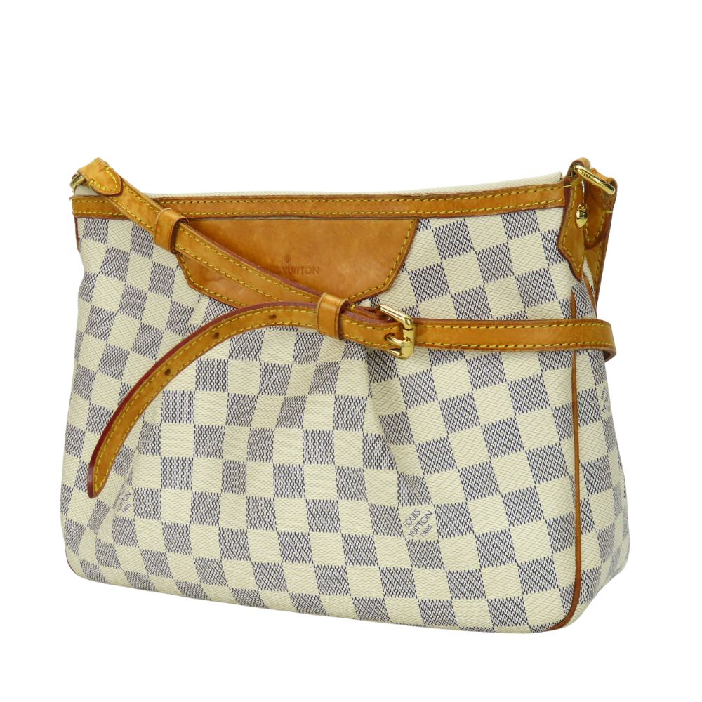 LOUIS VUITTON Shoulder Bag Damier Azur white Siracusa PM