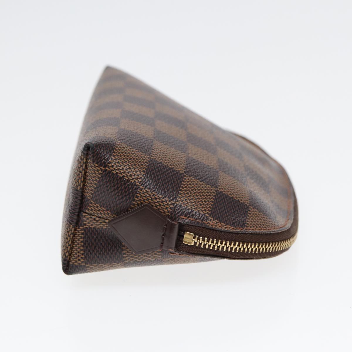 LOUIS VUITTON Damier Ebene Pochette Cosmetic PM Pouch N47516 LV Auth 82975