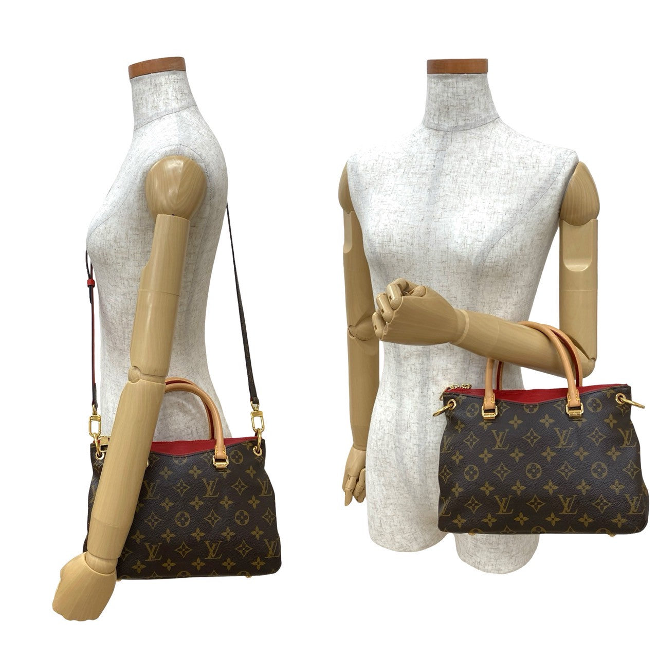 LOUIS VUITTON Shoulder Bag leather Brown Monogram Pallas BB
