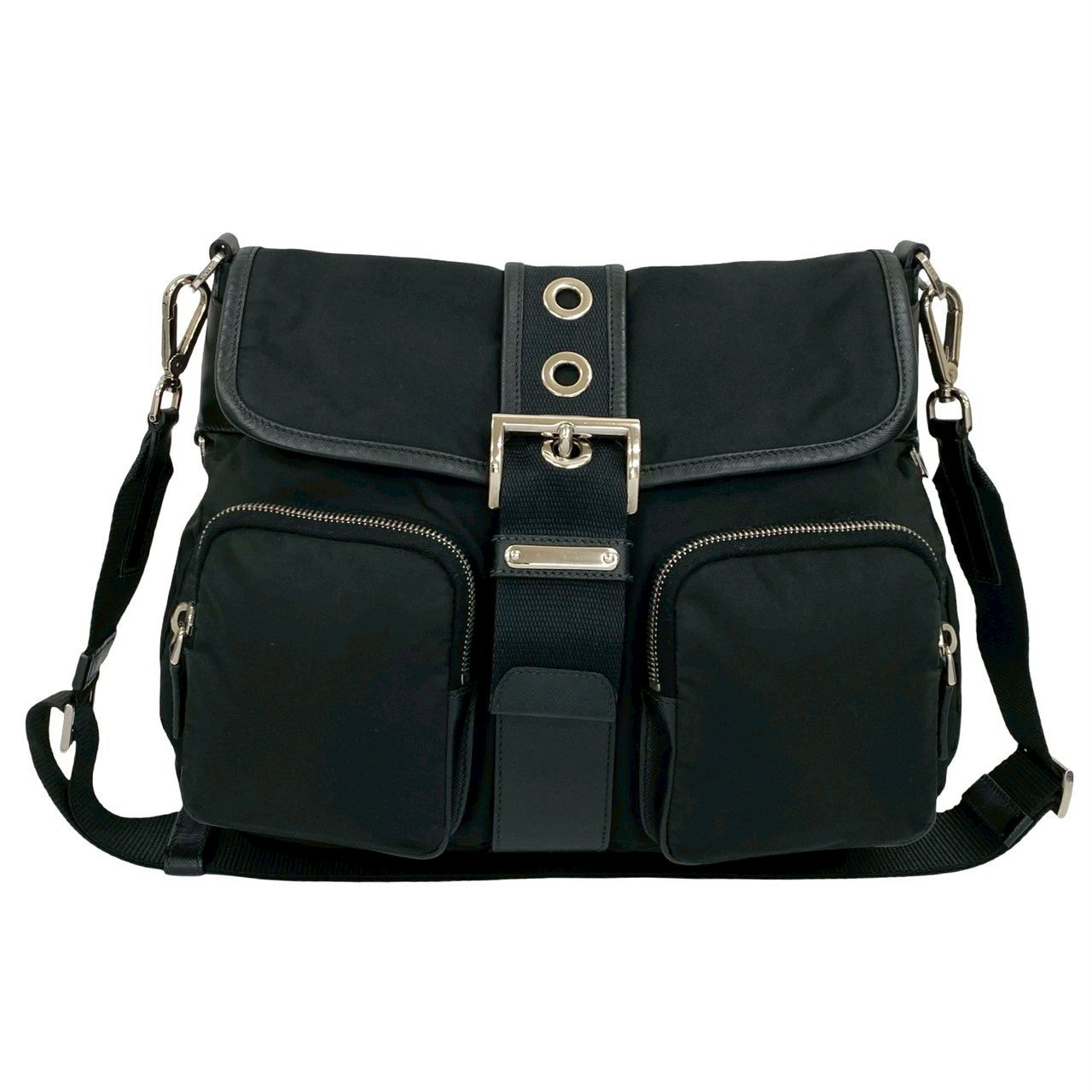 PRADA Shoulder Bag leather black - Style 5