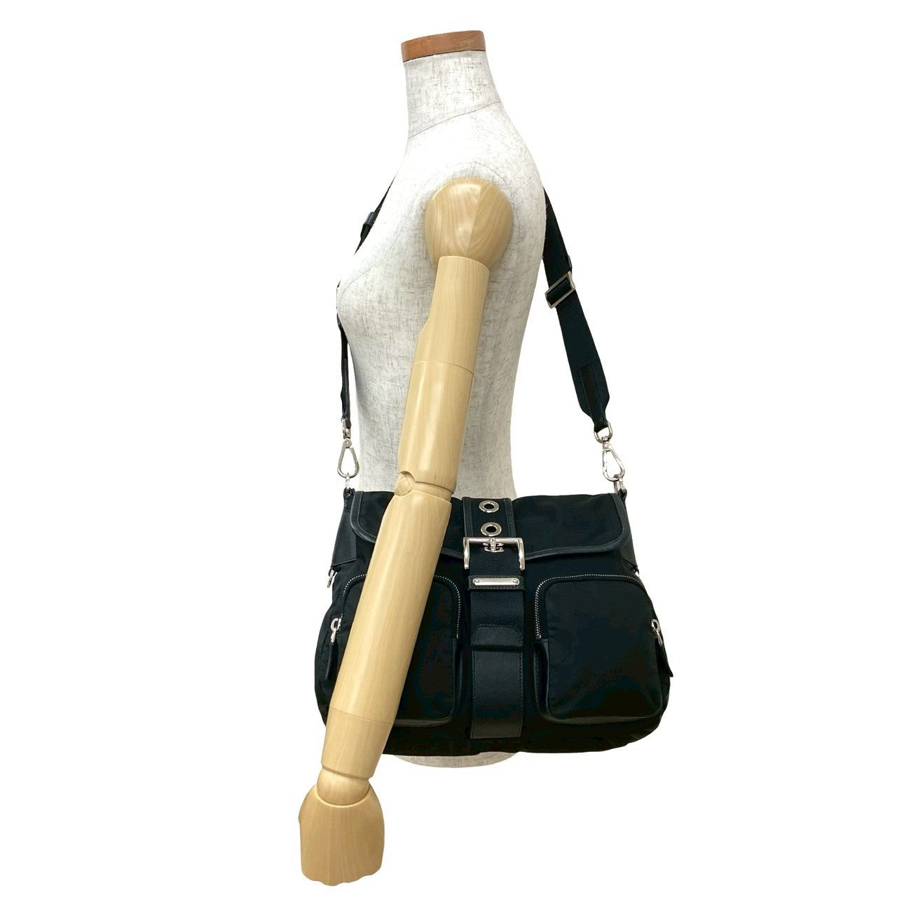 PRADA Shoulder Bag leather black - Style 5