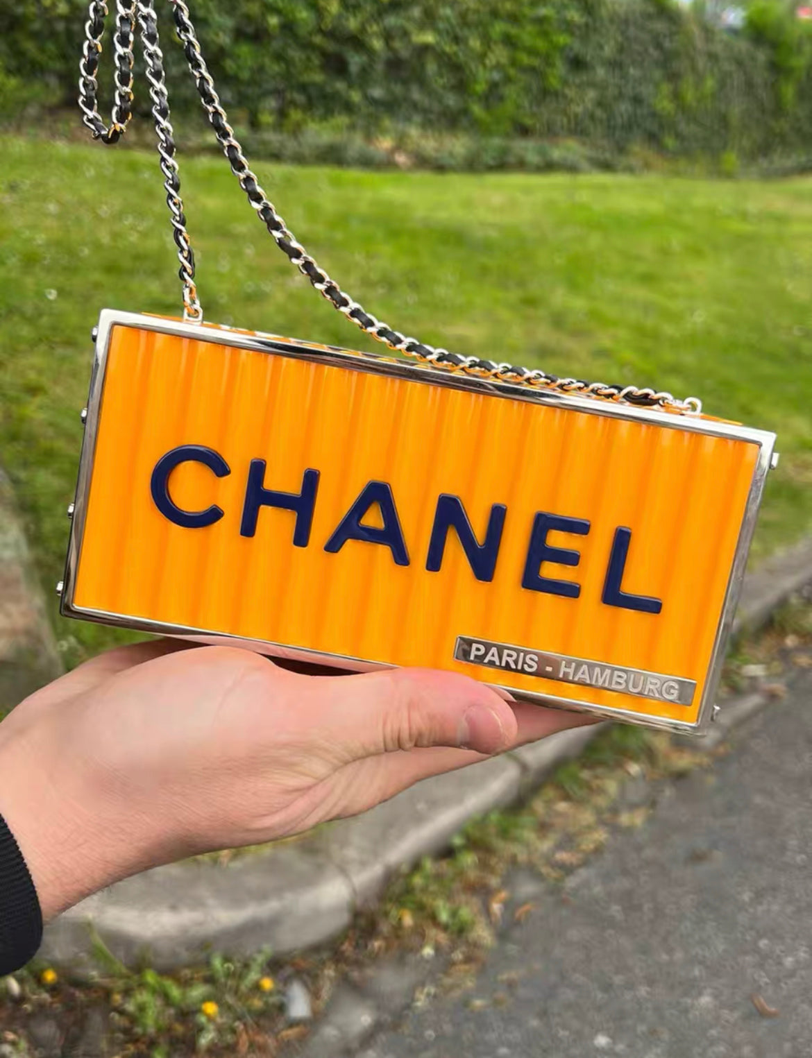 Chanel Yellow Paris Hamburg Shipping Container MinaudiÃ¨re Clutch Bag 2017