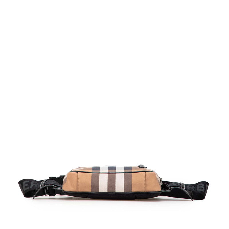 Burberry Check Canvas Leather Body Bag