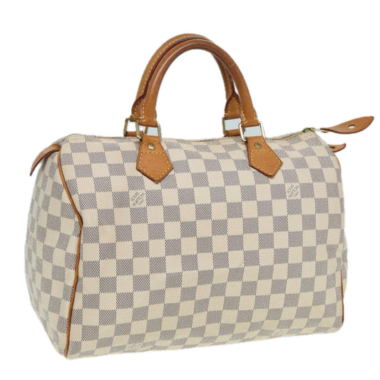 LOUIS VUITTON Damier Azur Hand Bag N41533 LV Auth 83074