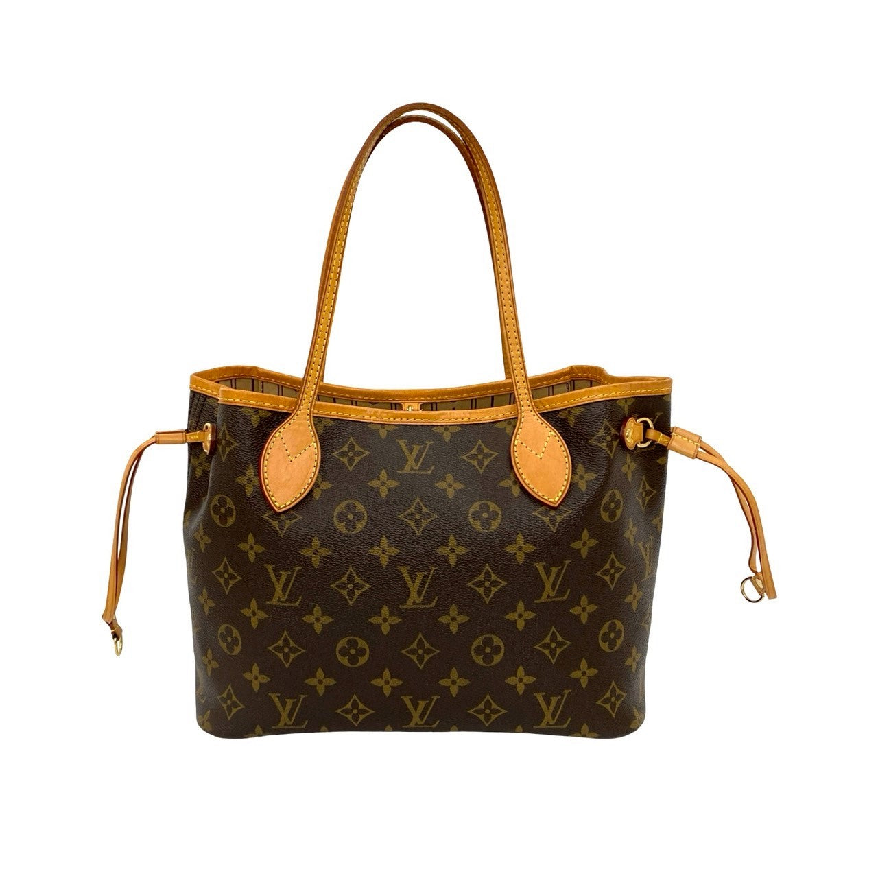 LOUIS VUITTON Tote Bag leather Brown Monogram Never full PM