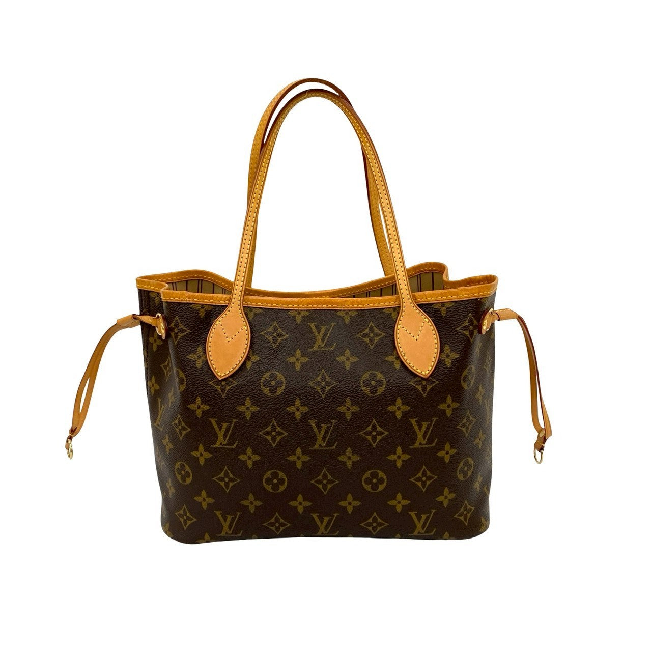 LOUIS VUITTON Tote Bag leather Brown Monogram Never full PM