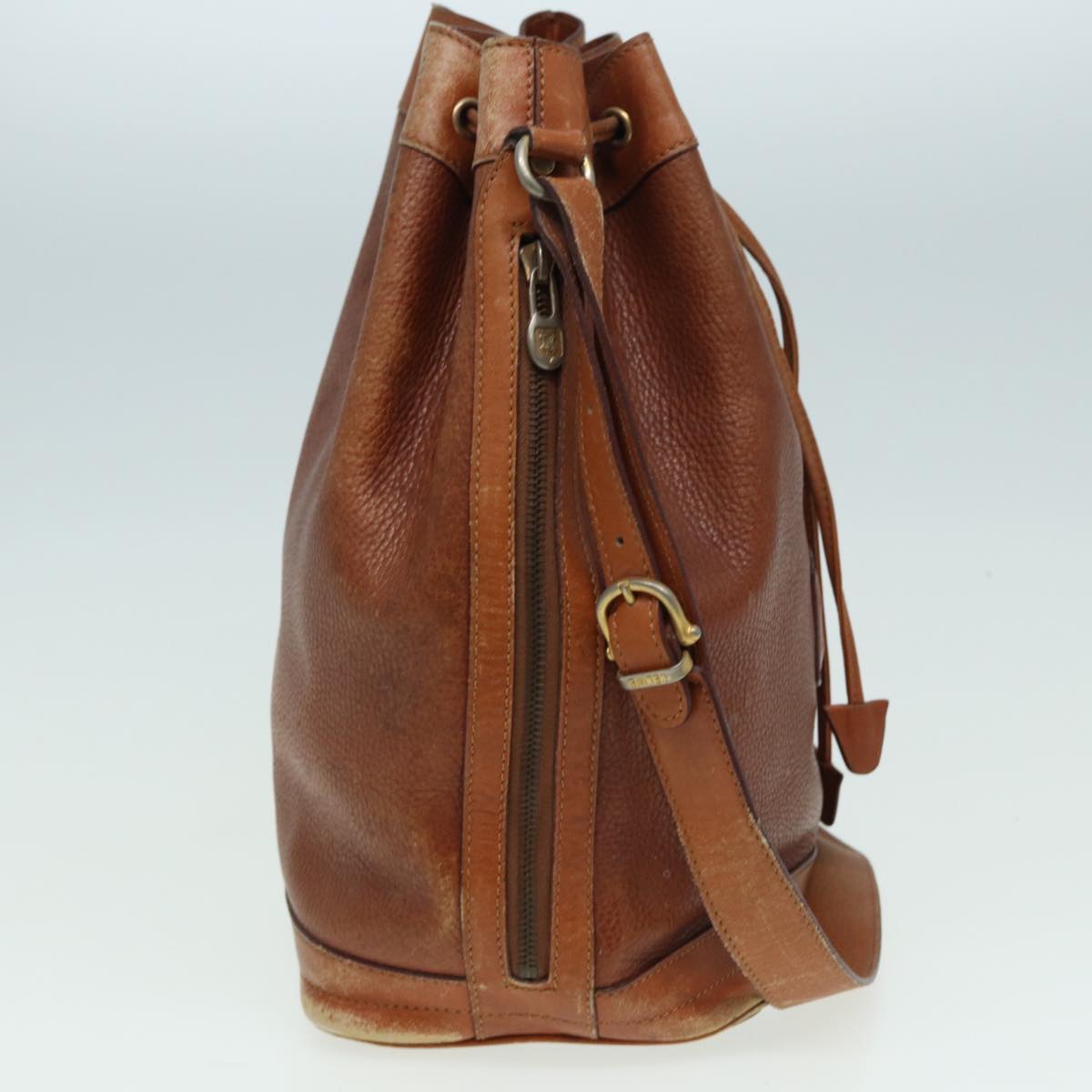 Luxury CELINE Shoulder Bag Leather Brown 83325