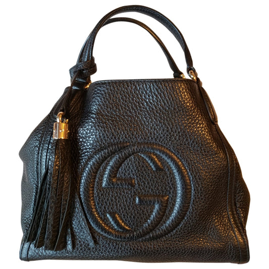 Gucci soho black leather handbag
