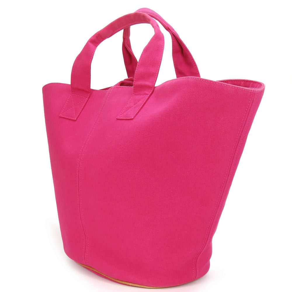 HERMES Tote Bag canvas pink Panier de Plage MM Women