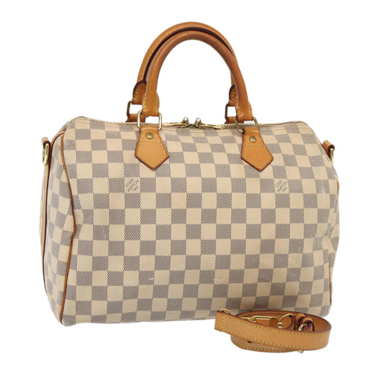 LOUIS VUITTON Damier Azur Bandouliere 30 Hand Bag 2way N41052 Auth 83635