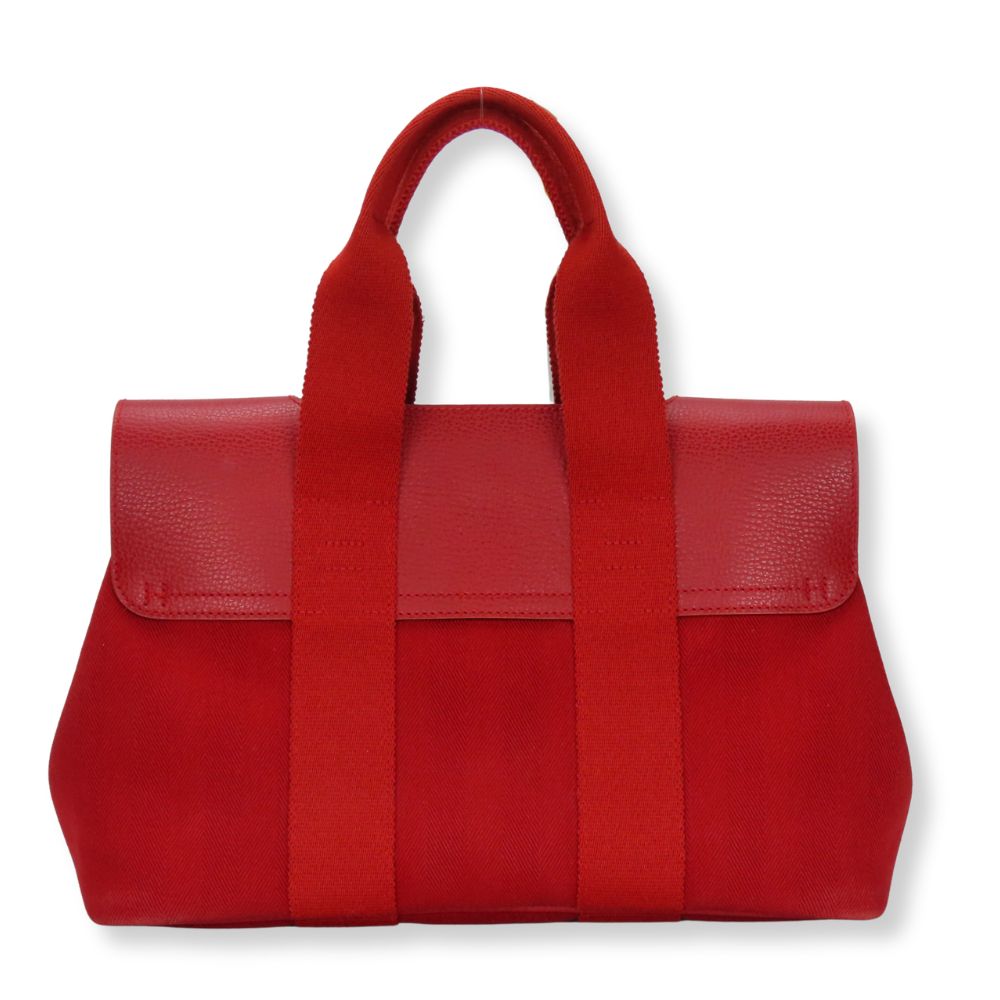 HERMES Handbag Towal chevron Red Valparaiso PM